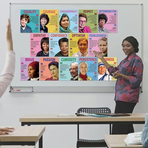 Womens History Month Decorations Posters 14pc Motivational Posters Famous Women in History Inspirational Positive Quotes Posters for Home, School, Classroom, Bulletin Board, Wall, Hallway Decor in Kuwait