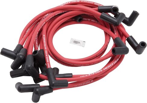 Edelbrock 22712 Spark Slock Set SBC 74-88 V8 50 OHM مقاومة السلك الأحمر (مجموعة من 9) in Saudi Arabia