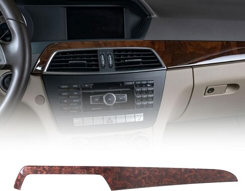 XQSMWF Agate Wood Grain Center Center Dash RIDP تقليم متوافق مع مرسيدس-بنز C-Class C180 C250 C300 C63 2013 2014 إكسسوارات محرك اليد اليسرى. in Kuwait