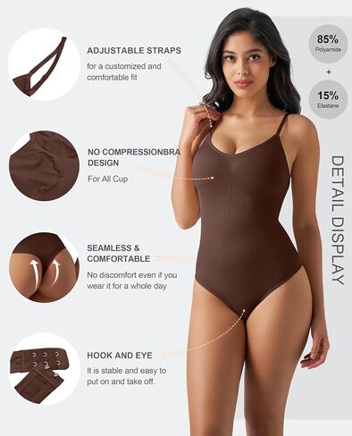 Bodysuit Shapewear for Women Shapewear Tummy Control Bodysuit Seamless Body Shaper Sleeveless Compression Tanks Tops in Saudi Arabia