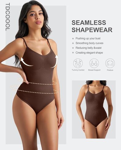 Bodysuit Shapewear for Women Shapewear Tummy Control Bodysuit Seamless Body Shaper Sleeveless Compression Tanks Tops in Saudi Arabia