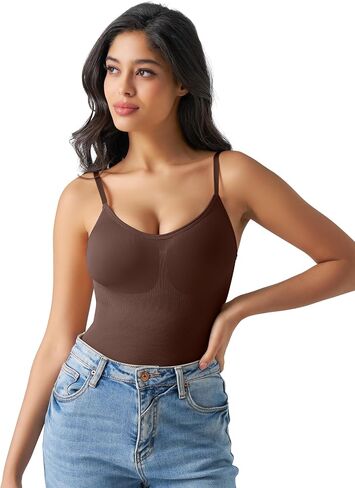 Bodysuit Shapewear for Women Shapewear Tummy Control Bodysuit Seamless Body Shaper Sleeveless Compression Tanks Tops in Saudi Arabia