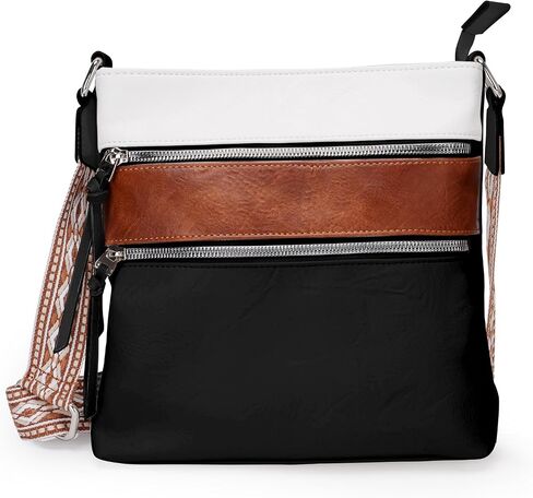 Macadamla Weinas Crossbody Bag for Women Trendy Shoulder Handbag Soft Leather with Adjustable Strap Zipper Pocket in Saudi Arabia