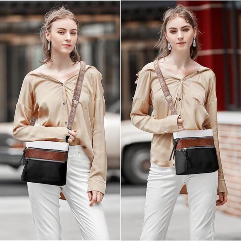 Macadamla Weinas Crossbody Bag for Women Trendy Shoulder Handbag Soft Leather with Adjustable Strap Zipper Pocket in Saudi Arabia