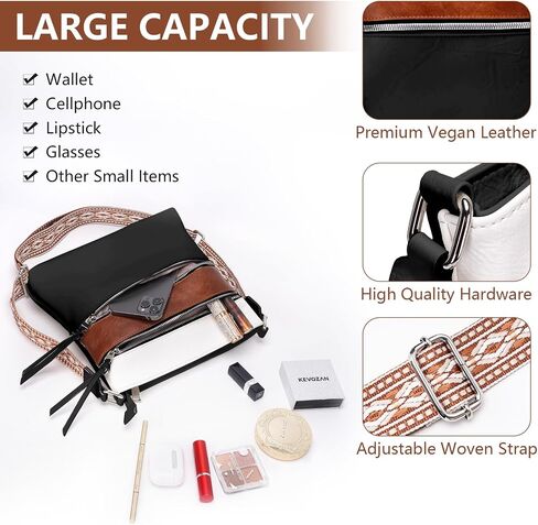 Macadamla Weinas Crossbody Bag for Women Trendy Shoulder Handbag Soft Leather with Adjustable Strap Zipper Pocket in Saudi Arabia