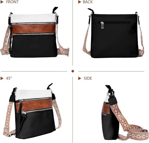 Macadamla Weinas Crossbody Bag for Women Trendy Shoulder Handbag Soft Leather with Adjustable Strap Zipper Pocket in Saudi Arabia