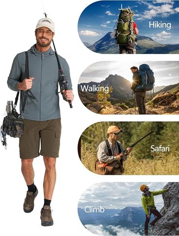 سروال المشي لمسافات طويلة للرجال سروال شحن جاف سريع للرجال Safari مقاوم للماء الجيوب الرمز البريدي الصيد بانت in Kuwait