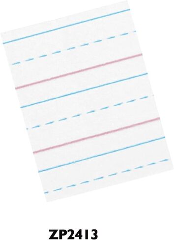 Pacon Paczp2413 Zaner-Bloser Sulphite Writing Paper ، خط الوسط المنقط ، الصف 2 ، 1/2 "× 1/4" × 1/4 "محكم ، 8" × 10-1/2 "، 500 ورقة in Saudi Arabia