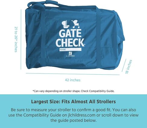 J.L. Childress Gate Check Travel Bag for Single & Double Stroller, Neon Yellow in Saudi Arabia