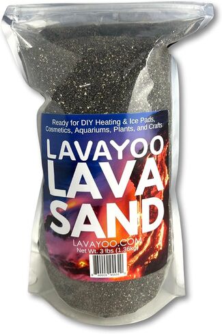 Real Lava Sand - Screened, Washed, Dried and Sanitized - Great for Heating Pads, Cooling Pads, Crafts, and Aquariums (6lb Bag) in Saudi Arabia