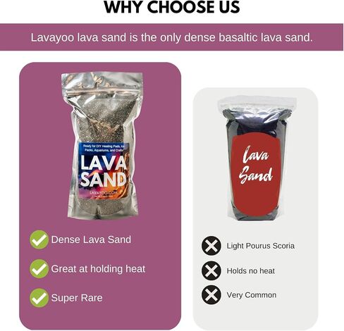 Real Lava Sand - Screened, Washed, Dried and Sanitized - Great for Heating Pads, Cooling Pads, Crafts, and Aquariums (6lb Bag) in Saudi Arabia