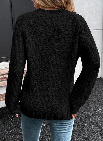 Sidefeel Women's Oversized Sweaters V Neck Long Sleeve Casual 2025 Fall Outfits Winter Clothes Trendy Pullover Tops in Saudi Arabia