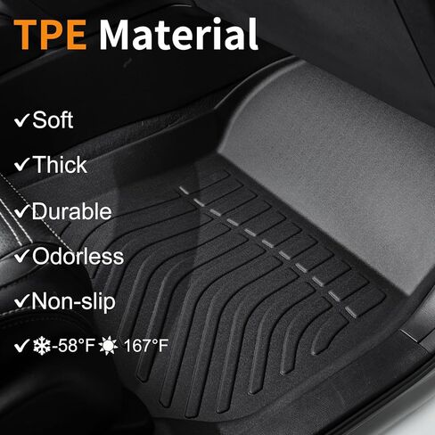 Binmotor-Custom Floor Mats & Cargo Liner for Acura RDX 2019-2024 2025, Front & 2nd Row & Cargo Mat for Acura RDX, TPE All Weather Guard Car Mat, RDX Car Mats Accessories Liners in Kuwait