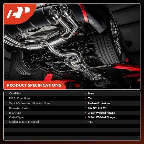 A-Premium Catalytic Converter with Gasket Kit Direct-Fit Compatible with Saturn Ion 2003-2004 2.2L, E.P.A. Compliant in Saudi Arabia
