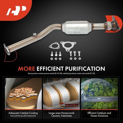 A-Premium Catalytic Converter with Gasket Kit Direct-Fit Compatible with Saturn Ion 2003-2004 2.2L, E.P.A. Compliant in Saudi Arabia