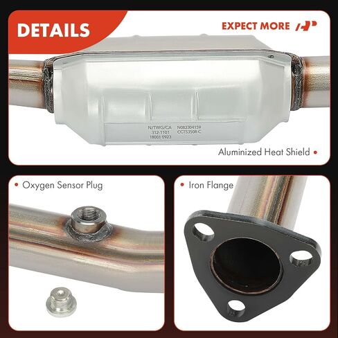 A-Premium Catalytic Converter with Gasket Kit Direct-Fit Compatible with Saturn Ion 2003-2004 2.2L, E.P.A. Compliant in Saudi Arabia