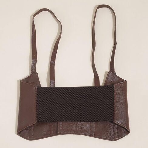 eYLun Women Underbust Corset Belt Faux Leather Wide Elastic Belts Steampunk Strap Waist Corset Belt in Saudi Arabia
