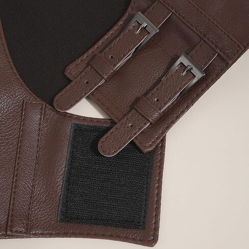 eYLun Women Underbust Corset Belt Faux Leather Wide Elastic Belts Steampunk Strap Waist Corset Belt in Saudi Arabia