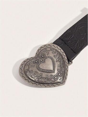 Gorglitter Women's Heart Belt Y2K Belts حزام حزام خمر أحزمة جلدية بو الغربية in Saudi Arabia