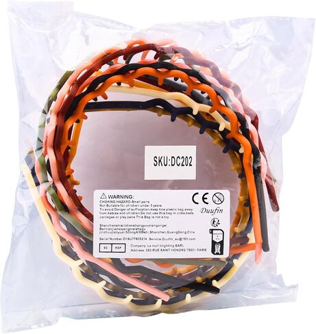 Duufin 12-Piece Plastic Zig Zag Headbands with Teeth, Non-slip Colorful Teeth Comb Headbands for Girls & Women in Saudi Arabia