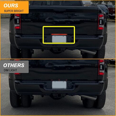 R&F Auto LED Tailgate Light Compatible with Ram 2500 3500 2003 2004 2005 2006 Rear Center Tailgate Lightbar Red Lens Replace OEM # 05086509AA in Saudi Arabia