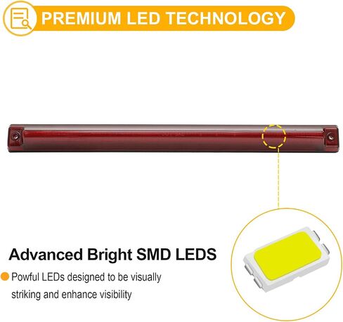 R&F Auto LED Tailgate Light Compatible with Ram 2500 3500 2003 2004 2005 2006 Rear Center Tailgate Lightbar Red Lens Replace OEM # 05086509AA in Saudi Arabia