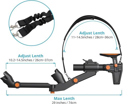 قابل للتعديل VR Gunstock متوافق مع Meta Quest 3 / Quest 3S Gun Stock | مرفق مغناطيسي | طول Adjuatale | درجة وحدة التحكم وزوايا ياو قابلة للضبط | مصنوع لسلسلة Meta Quest in Saudi Arabia