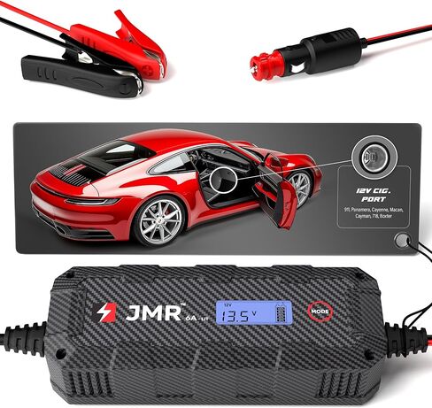 شاحن بطارية JMR لـ Porsche 911 Panamera Cayenne Macan Cayman 718 Boxster All Models Tradle Charger Complener (بدون وضع ليثيوم) in Kuwait