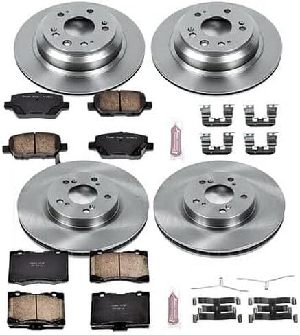 Power Stop KOE4045 Autospecialty Front and Rear Replacement Brake Kit-OE Brake Rotors & Ceramic Brake Pads For Acura RL 2005-2012 [Model Specific] in Saudi Arabia