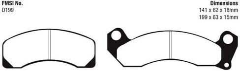 EBC Brakes Yellowstuff 4000 Series Street DP41166R to Fit FORD,LINCOLN in Saudi Arabia