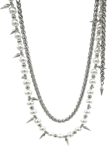 PINKPIN Double-Layer Jeans Keychain with Beads, Spikes & Fringe Waist/Bag Wallet for Men & Women in Saudi Arabia