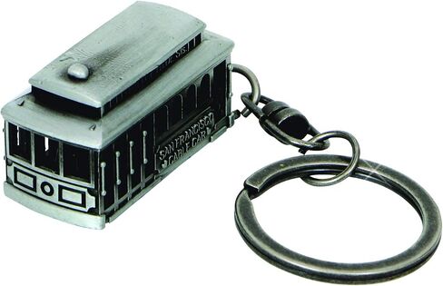 NS San Francisco Cable Car Metal 3D Key Chain Shiny Pewter 59435 in Saudi Arabia