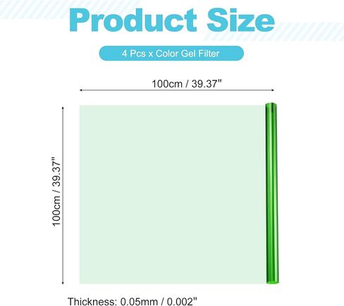 MECCANIXITY Lighting Gel Filter 15.7x19.7 Inch Pink Color Correction Sheet for Photo Studio Red Head Light, Pack of 4 in Saudi Arabia