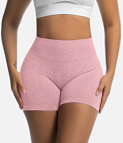OVESPORT 3 Pack Women's Seamless Workout Shorts High Waisted Scrunch Butt Lifting Gym Booty Yoga Short Pants in Saudi Arabia