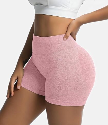 OVESPORT 3 Pack Women's Seamless Workout Shorts High Waisted Scrunch Butt Lifting Gym Booty Yoga Short Pants in Saudi Arabia