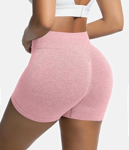 OVESPORT 3 Pack Women's Seamless Workout Shorts High Waisted Scrunch Butt Lifting Gym Booty Yoga Short Pants in Saudi Arabia