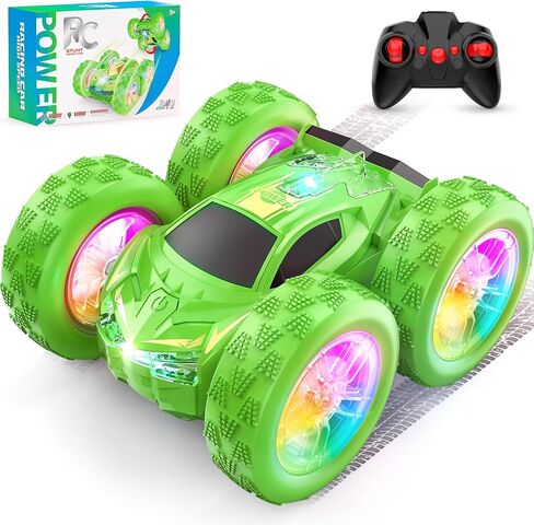 سيارة التحكم عن بُعد للأطفال ، ألعاب RC Stunt Cars للأولاد الذين تتراوح أعمارهم بين 4-7 مع نمط رائع على الوجهين وفلاش LED ، 1:24 لعبة لعبة هواية سيارة سباق هدية ل 3 4 5 6 7 8 in Kuwait