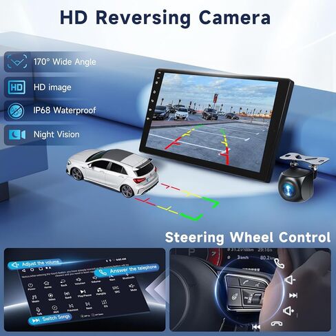 [8 CORE 4G+64G] Car Radio for Toyota Tundra 2007-2013 & Toyota Sequoia 2008-2018 with Wireless Carplay/Android Auto, 10.1 Inch Android 13 Car Stereo, Bluetooth, GPS, WiFi, SWC, Backup Camera in Kuwait