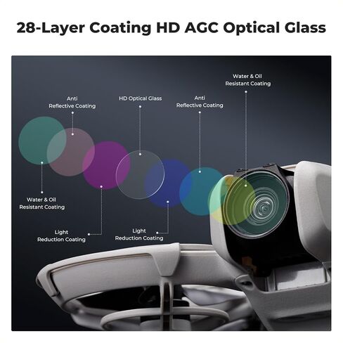 K&F Concept ND & CPL Filter Set Compatible with DJI NEO, 6-Pack (UV, CPL, ND8, ND16, ND32, ND64) Polarizer Neutral Density Drone Lens Filter, Multi-Coated HD Optical Glass/Aluminum Frame in Saudi Arabia