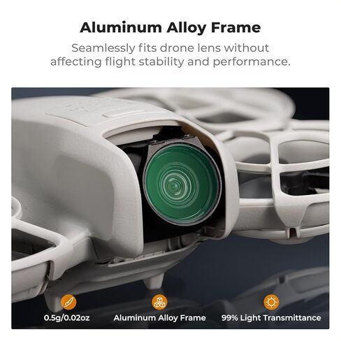 K&F Concept ND & CPL Filter Set Compatible with DJI NEO, 6-Pack (UV, CPL, ND8, ND16, ND32, ND64) Polarizer Neutral Density Drone Lens Filter, Multi-Coated HD Optical Glass/Aluminum Frame in Saudi Arabia