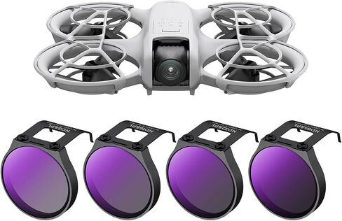K&F Concept ND & CPL Filter Set Compatible with DJI NEO, 6-Pack (UV, CPL, ND8, ND16, ND32, ND64) Polarizer Neutral Density Drone Lens Filter, Multi-Coated HD Optical Glass/Aluminum Frame in Saudi Arabia