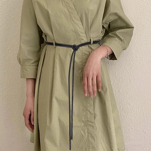 Women Leather Cord String Rope Waist Belt for Dress Knot Belt for Sweater Cardigan Down Coat in Kuwait