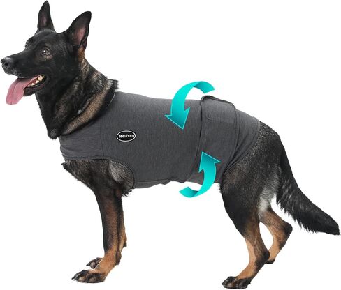 Meifsou Dog Anxiety Vest, Skin-Friendly Thunder Jacket for Dogs, Dog Calming Shirt for Thunder, Fireworks, Vet Visits and Separation - Keep Pet Calm Without Medicine & Training, Anti Anxiety for Dogs in Saudi Arabia