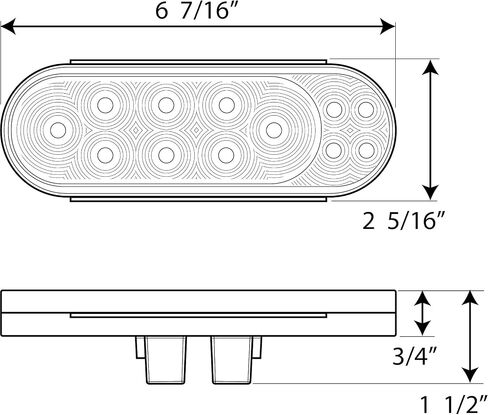 Optronics STL211XRB 4 "Fusion Gen II LED تركيبة التوقف/المنعطف/الذيل/ضوء احتياطي ، أحمر in Saudi Arabia