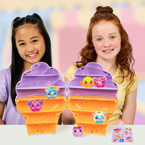 Yum Yumz Twin Pack, Full of Fun and Full of Yum! Add Ingredients & Discover 2 Super-Cute Scented Surprise Plush Pets Inside an Ice Cream Cone You Can Customize - Styles May Vary in Kuwait