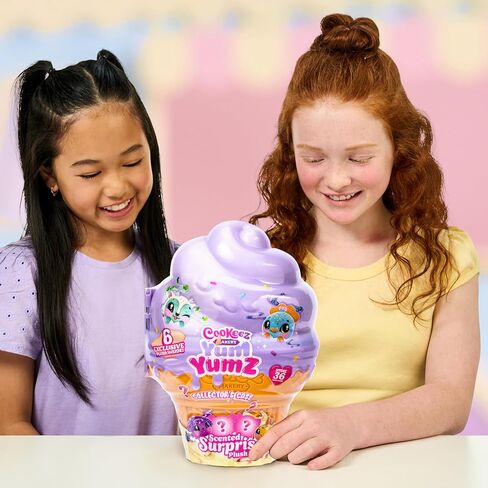 Yum Yumz Twin Pack, Full of Fun and Full of Yum! Add Ingredients & Discover 2 Super-Cute Scented Surprise Plush Pets Inside an Ice Cream Cone You Can Customize - Styles May Vary in Kuwait