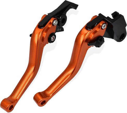 3D Fishbone Pattern Short Brake Clutch Lever for Suzuki GSX-R 600 750 2006-2021, CNC Aluminum Alloy Made (Orange) in Saudi Arabia