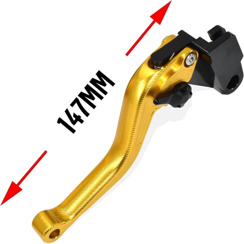 3D Fishbone Pattern Short Brake Clutch Lever for Suzuki GSX-R 600 750 2006-2021, CNC Aluminum Alloy Made (Orange) in Saudi Arabia