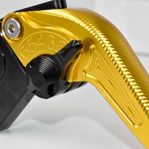 3D Fishbone Pattern Short Brake Clutch Lever for Suzuki GSX-R 600 750 2006-2021, CNC Aluminum Alloy Made (Orange) in Saudi Arabia