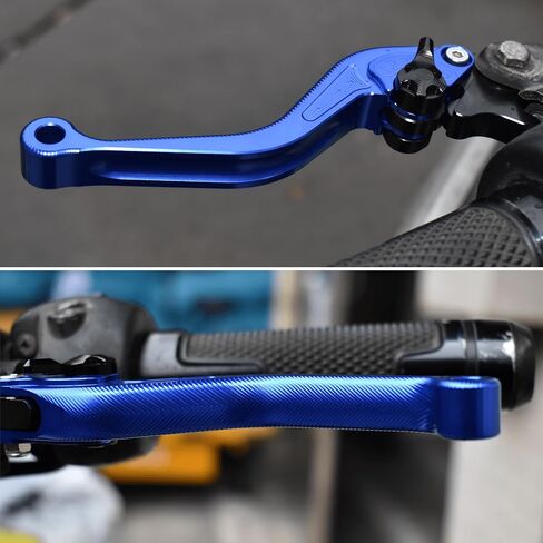 3D Fishbone Pattern Short Brake Clutch Lever for Suzuki GSX-R 600 750 2006-2021, CNC Aluminum Alloy Made (Orange) in Saudi Arabia